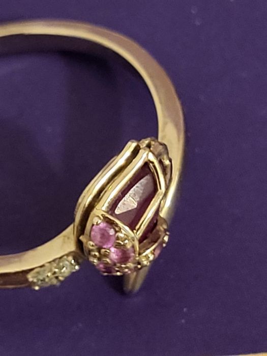 Oryginalny r. 12, rubiny, diamenty