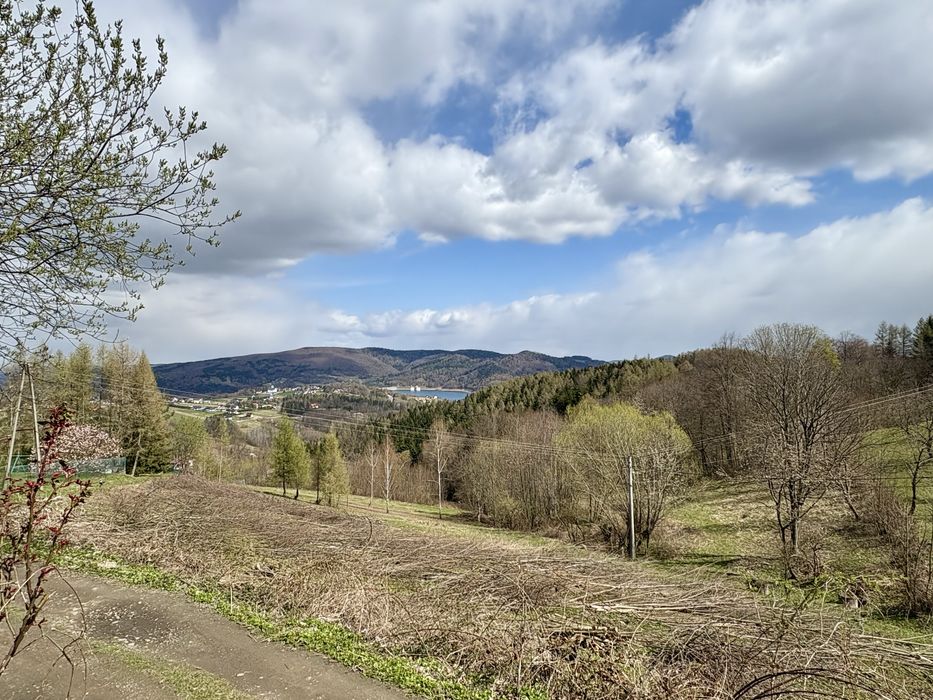 Działka budowlana 52 ar. Jaszczurowa,Widok na Jezioro Mucharskie