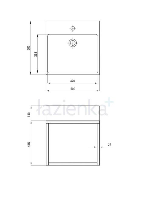 Umywalka ze stelażem