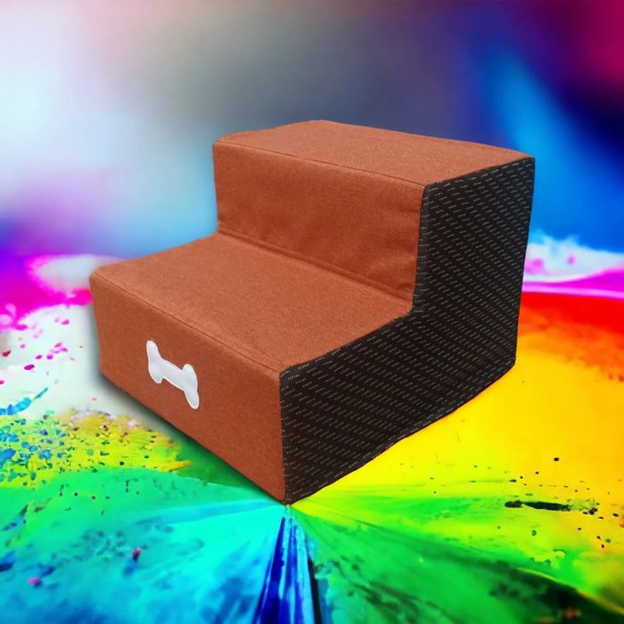 Сходинки для тварин колір помаранчевий 36х27х40 см, пандус, лесенка