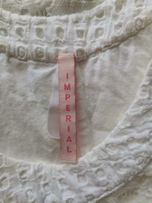 Biała letnia sukienka z koronką Imperial