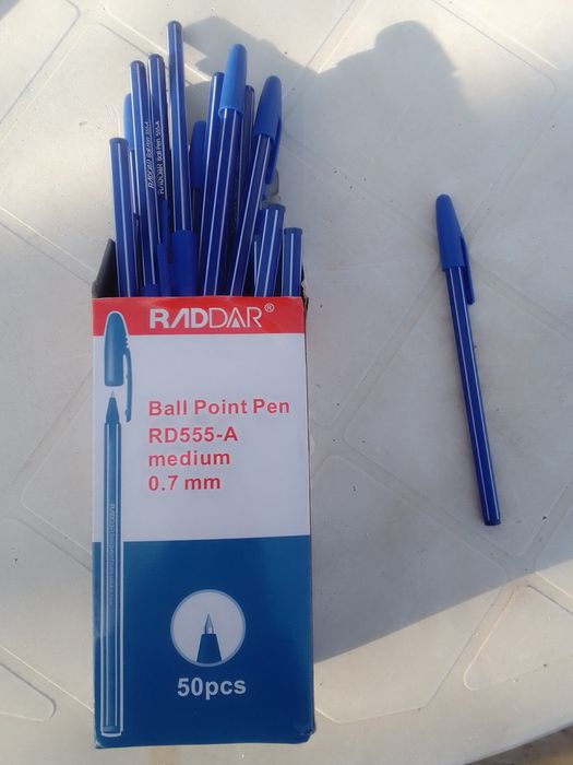 Шариковые ручки синие