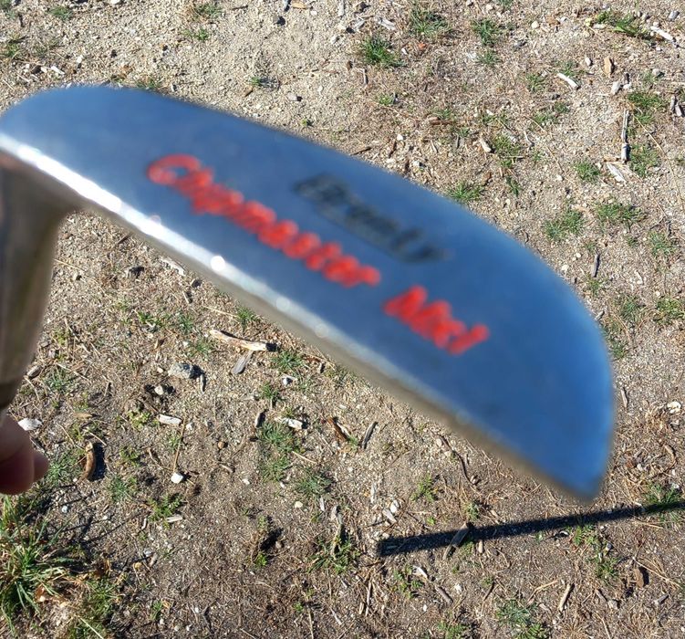 Saco de Golfe com diversos ferros e madeiras, putter e Carrinho.