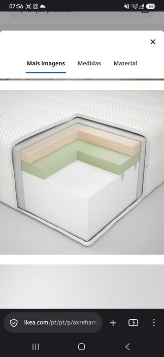 Colchão Espuma firme Ikea