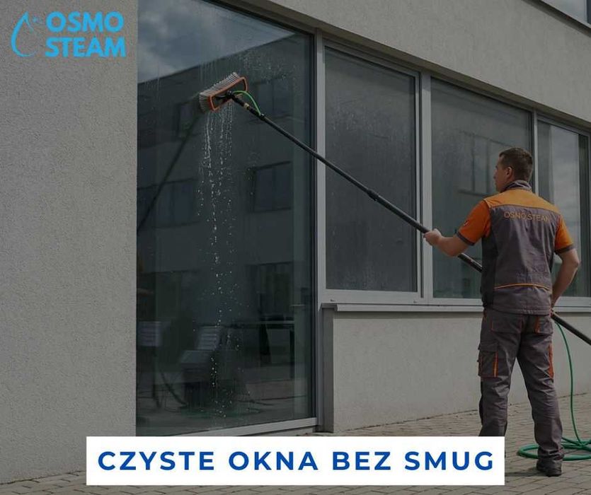 Bezsmugowe mycie szyb, elewacji, ogrodów zimowych, paneli fotowoltaicznych, witryn sklepowych - woda demiralizowana - odwrócona osmoza