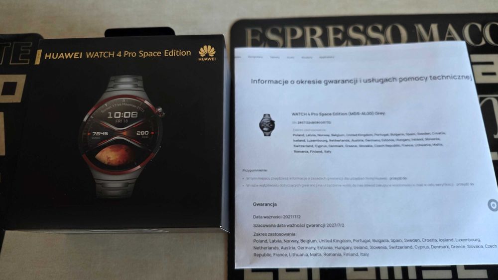 HUAWEI WATCH 4 PRO SE jak NOWY tytanowy gwar.producenta 24M!Komplet !
