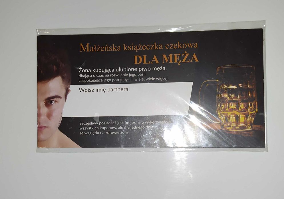 Książeczki czekowe dla żony, męża