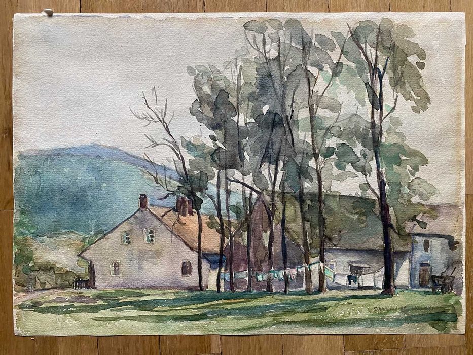 Akwarela, sygnowana, pejzaż