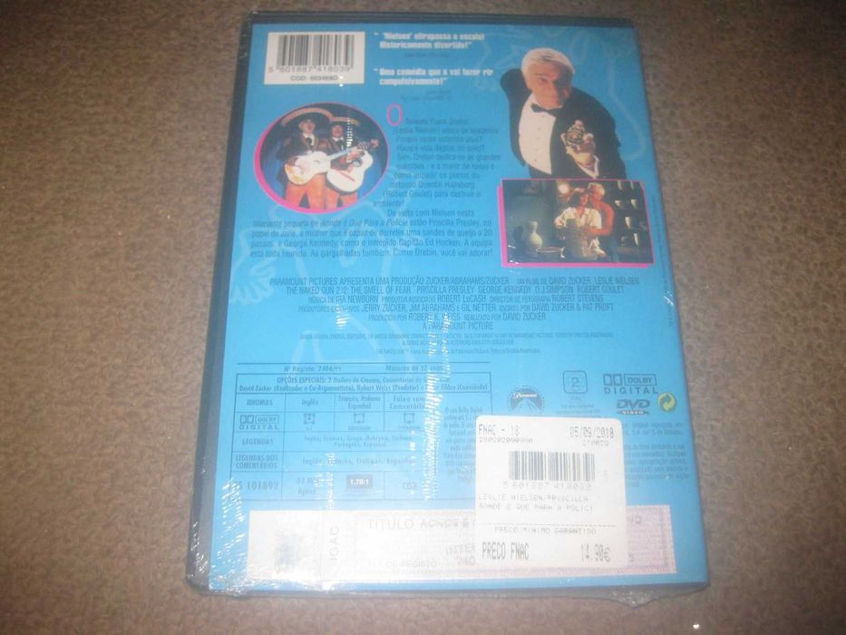 DVD "Aonde É que Para a Polícia! Parte 2" com Leslie Nielsen/Selado!