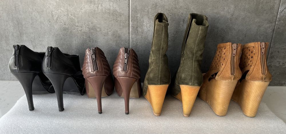 Pack 4 botins plataforma - Tamanho 38