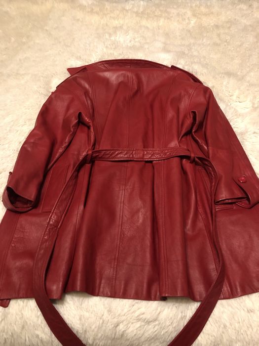 Шкіряний кожаный плащ лайковий оригінал L (46-48)(50)
