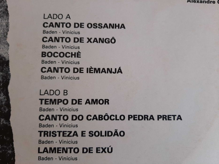 Baden Powell & Vinicius de Moraes - Saravah - Afro Sambas - Vinil LP