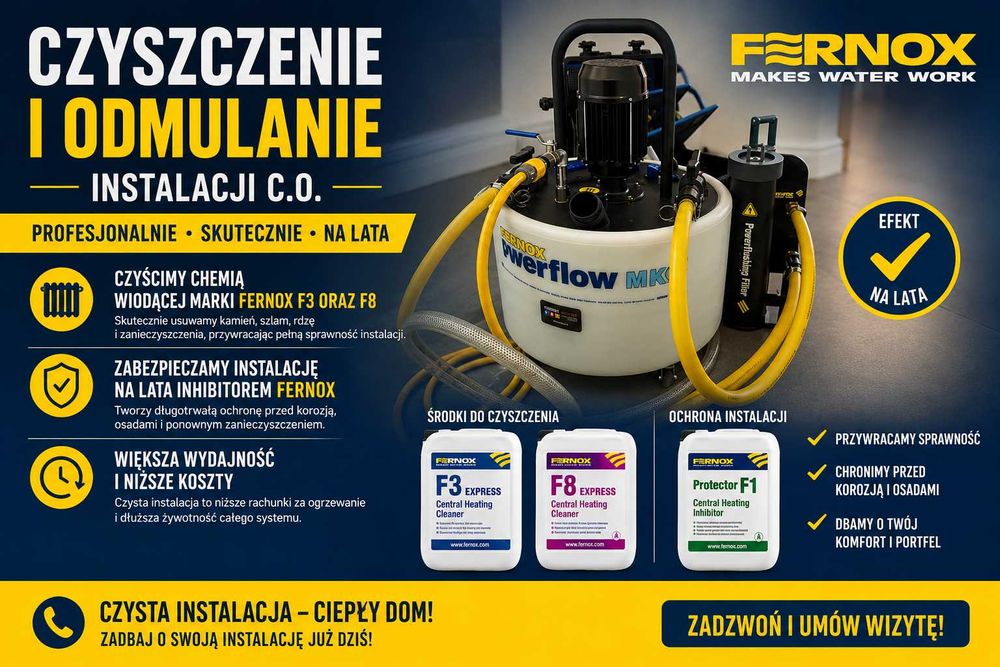 Chemiczne czyszczenie rur C.O - gorące grzejniki, niższe rachunki