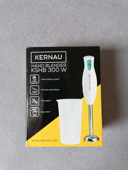 Blender ręczny Kernau KSHB 300W z pojemnikiem NOWY stal nierdzewna