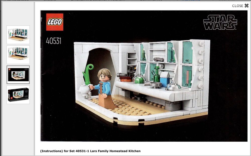 Lego Lars Family Homestead Kitchen 40531 novo e selado