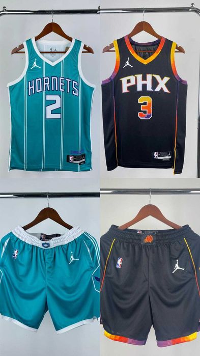 Jerseys NBA Calção Cleveland, Phoenix, Mavs, Celtics, Magic, Kings