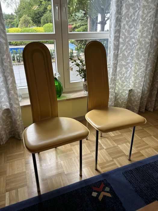 Krzesła do salonu -zółte