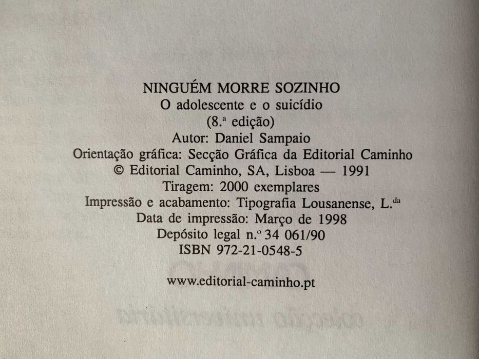 Ninguém Morre Sozinho, de Daniel Sampaio