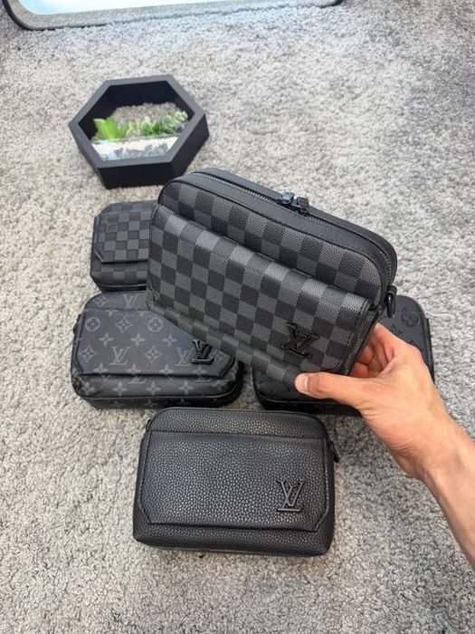 Чоловіча сумка через плече Louis Vuitton | Месенджер Луї Вітон барсетка LV