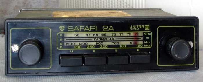 Radio samochodowe PRL Unitra Diora Safari 2A