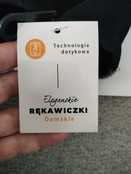 Czarne rękawiczki damskie nowe z metką