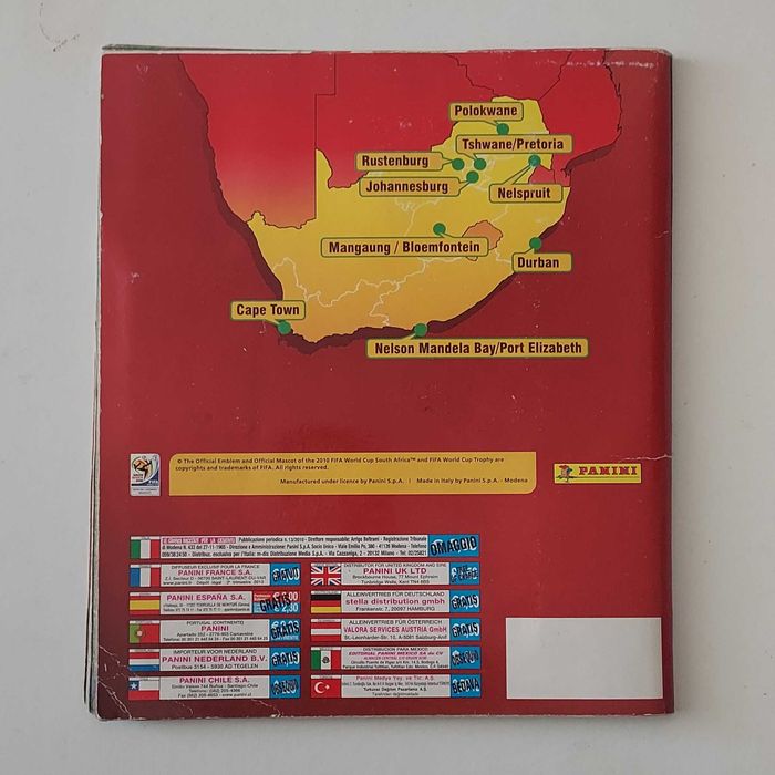 Caderneta cromos Panini - World Cup 2010 - Completa