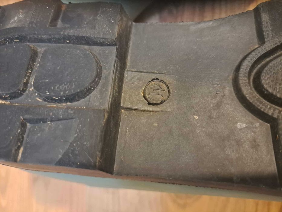 Botki kalosze Derbe damskie 40 zielone ocieplane przeciwdeszczowe