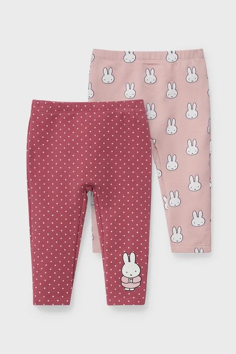 NOWE ocieplane spodnie legginsy dla dziewczynki 2 pak C&A 80