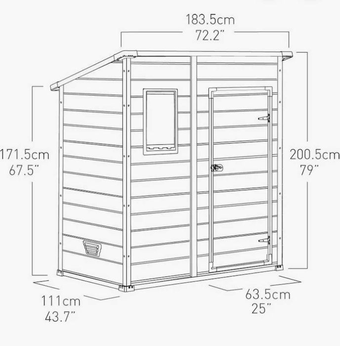 Abrigo de jardim KETER em resina 183,5x111x200,5cm