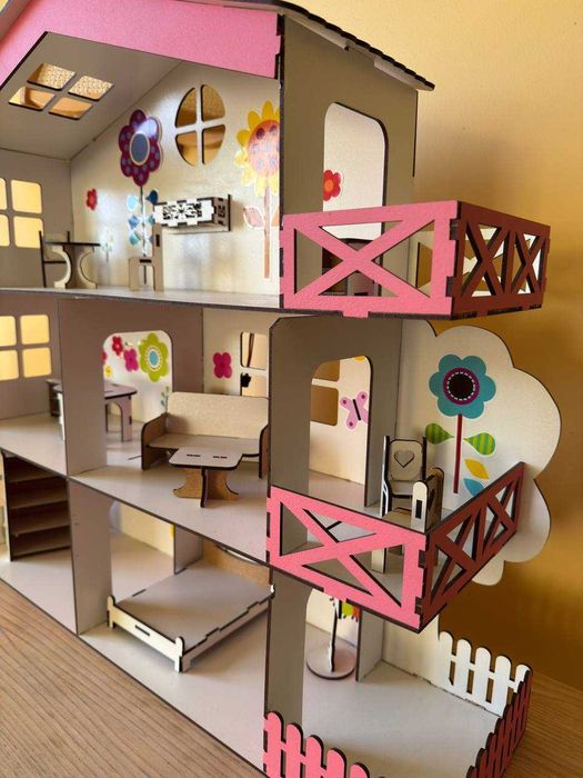 Ляльковий будинок для ляльок. кукольный домик кукольный домик