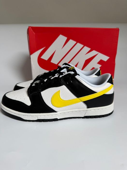 Nowe sneakersy męskie NIKE DUNK LOW męskie czarne białe żółte 45,5