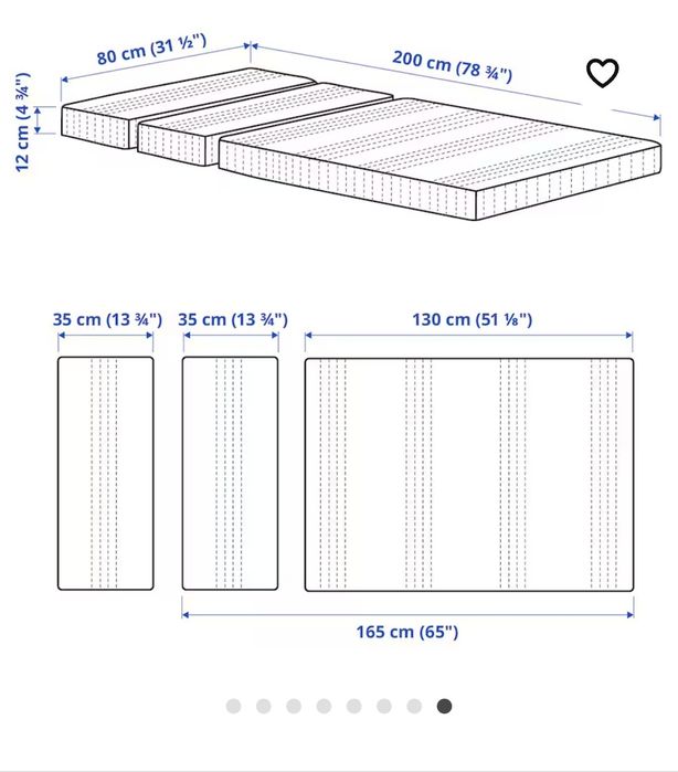 Colchão extensível IKEA 80x200