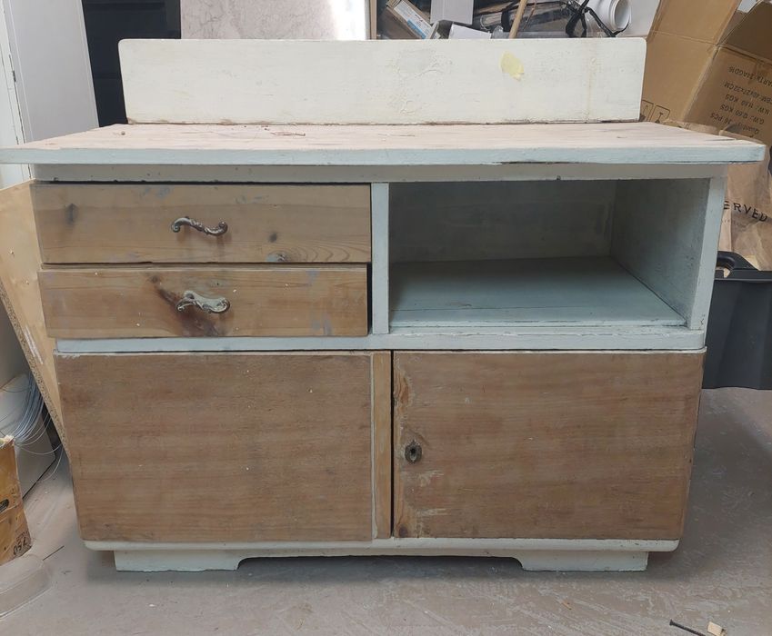 Szafka drewniana, vintage, pod umywalkę