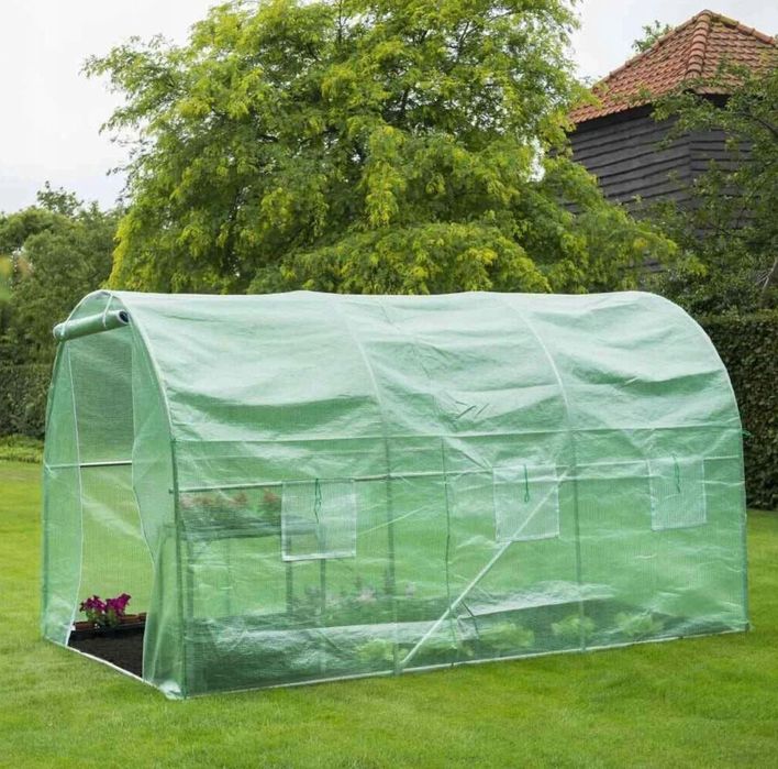 Теплиця парник 6 м² (3×2×2 м) оцинкована з UV-захистом для овочів