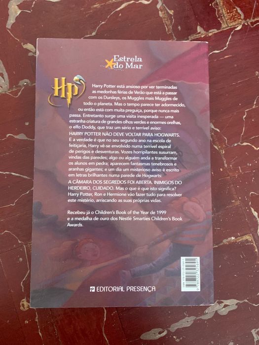 Livro do Harry Potter e a câmara dos segredos