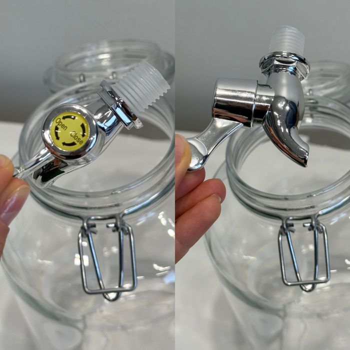 Дозатор для напоїв лисонниця скляна банка диспенсер для коктейлів