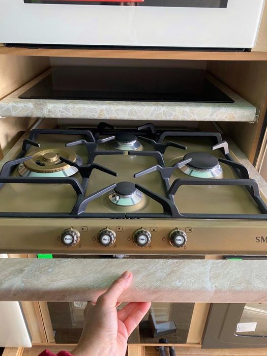 Smeg газова варильна поверхня + електрична духова шафа (духовка) | Новий комплект