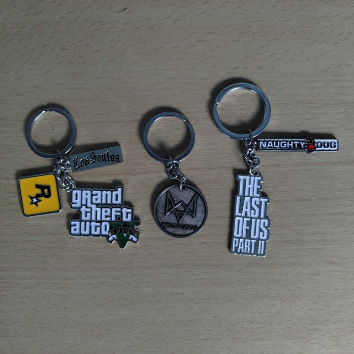 Porta-Chaves Jogos The Last Of Us, Resident Evil, Watch Dogs, GTA