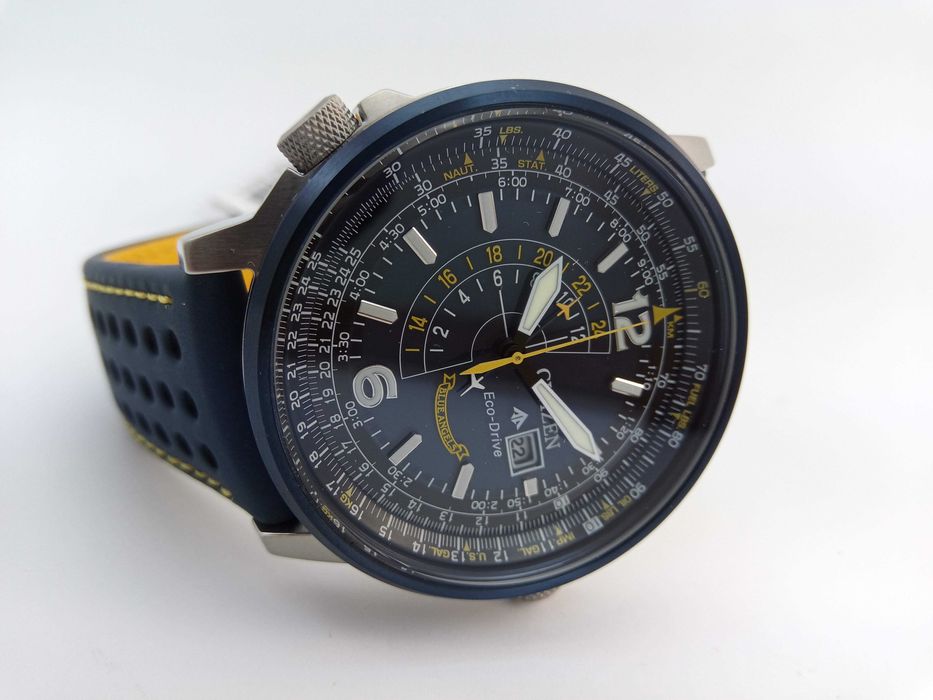 Культовые часы Citizen Ночной Ястреб спецверсия Blue Angels BJ7007-02L