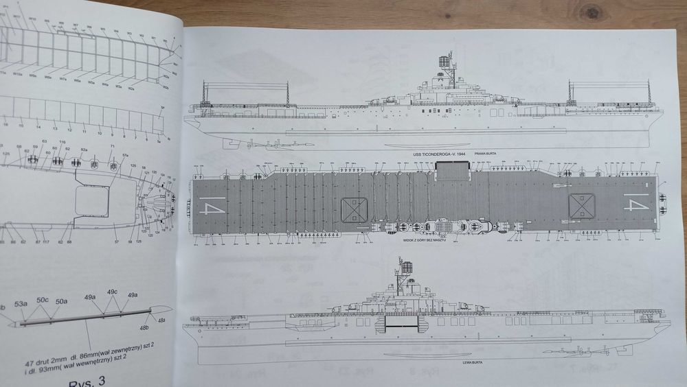 Model kartonowy - Lotniskowiec USS Ticonderoga - Angraf 2/2016