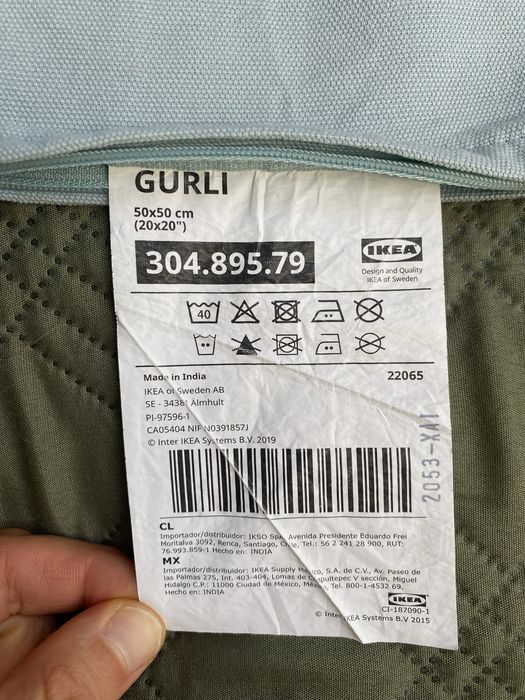 Poszewka jasnoniebieska 50x50 IKEA GURLI