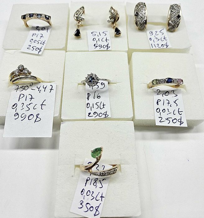 Продам золотые изделия с бриллиантами и полудрагоценными камнями