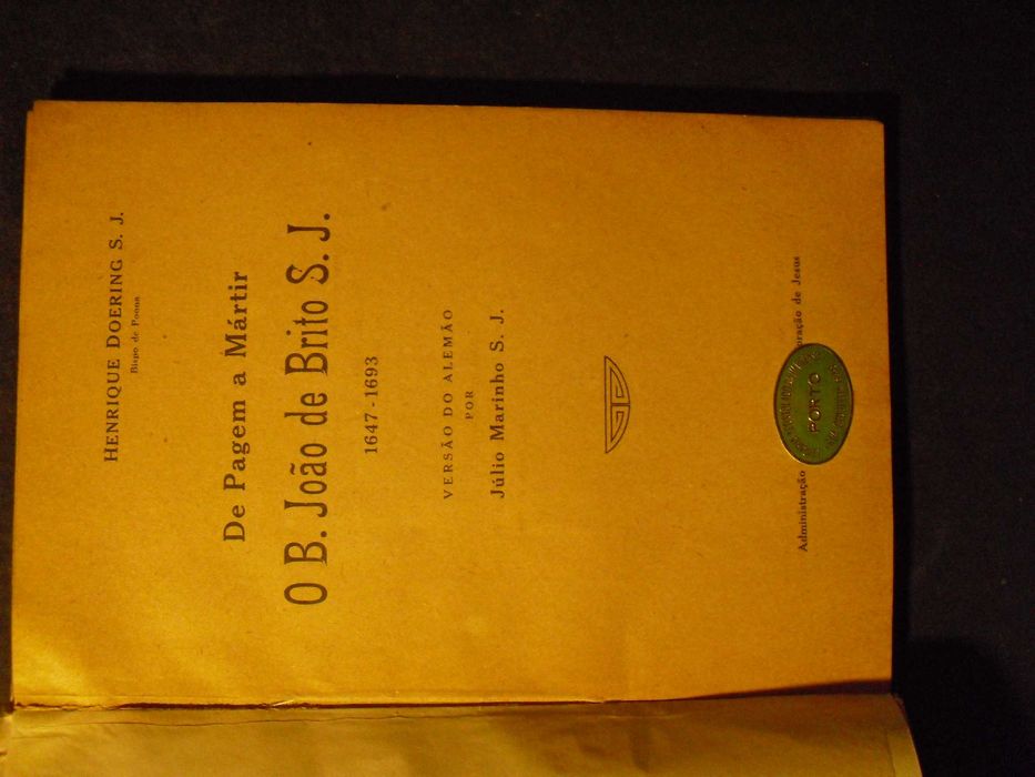 Doering (Henrique,S.J);De Pagem a Mártire-Beato João de Brito