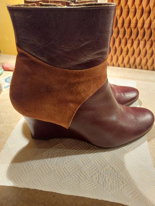 Botki ze skóry 39,5 Ryłko