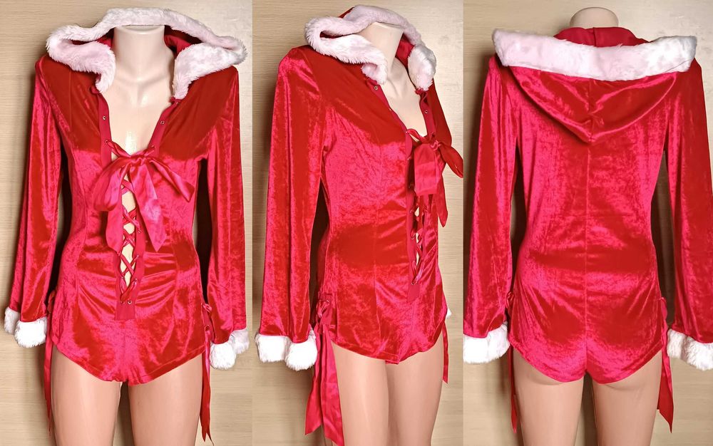 Leg Avenue Новорічний комбінезон стріп місіс Клаус санта Claus