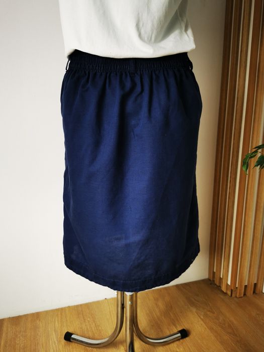 Spódniczka lniana (linen, flax), bawełniana, letnia, papaya, 44, XXL,