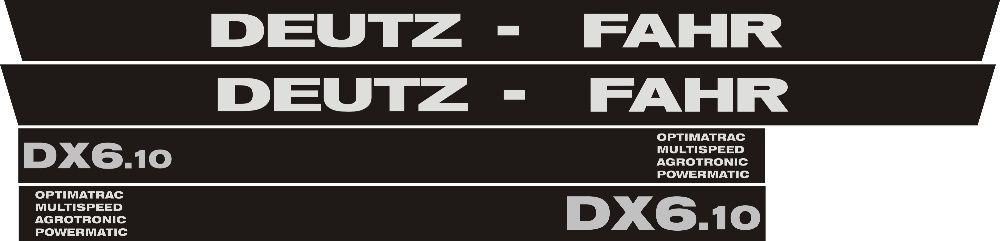 Naklejki Deutz Fahr DX 85 3.60 Agro prima 6.06 DX 4.30 160 4.50 3.90