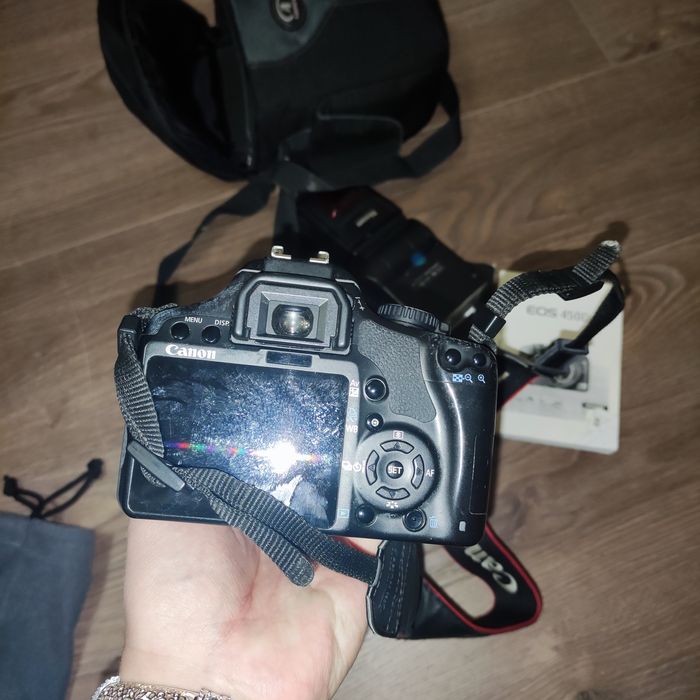 Canon 450D+ доп вспышка, чехол