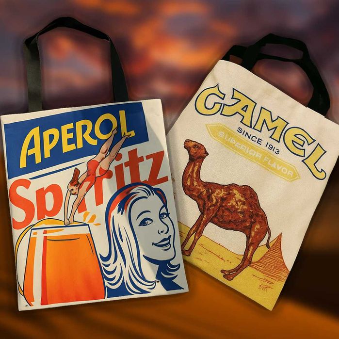 Zestaw 2x Torba Camel + Aperol Spritz materiałowa na zakupy 2026