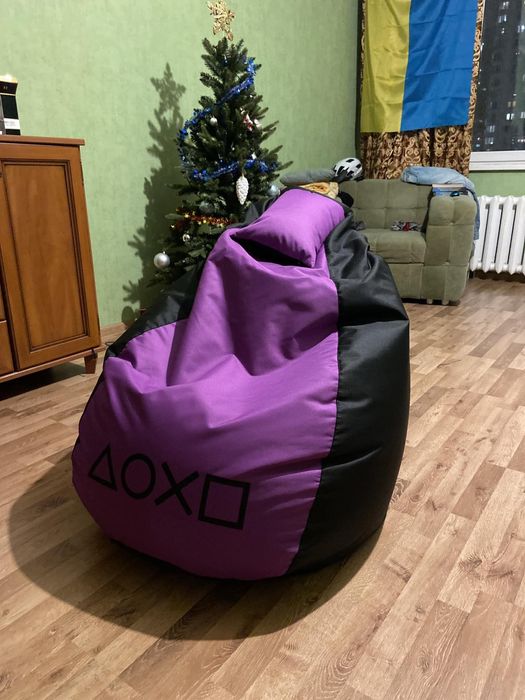 Безкаркасне крісло мішок PS5 + подушка
